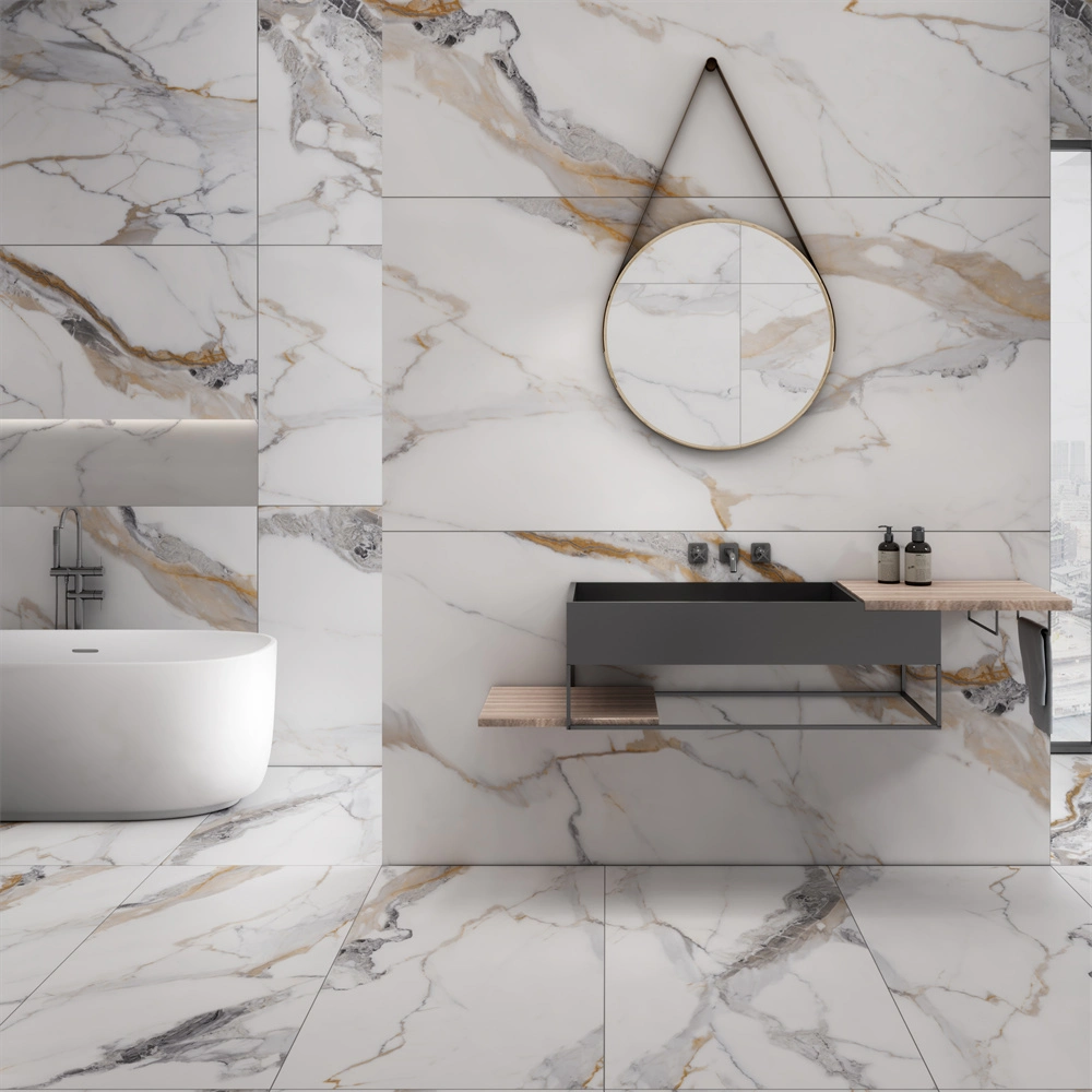 600X1200mm Calacatta Gold Marble Tiles for Bathroom