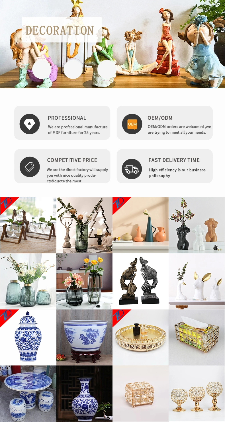 2020 Hot Sale Creative Home Decorative Sculpture Cool Girl and Small Squirrel Statue Resin Craft