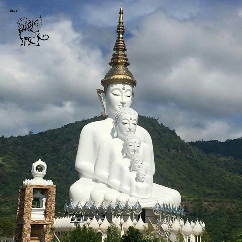 Custom Outdoor White Marble Big Buddha Statue Large Garden Thailand Buddha Statues Sculpture