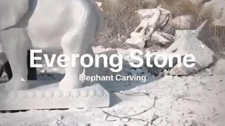 대리석 돌 조각 동물 동상, 정원을 위한 흰 코끼리 조각