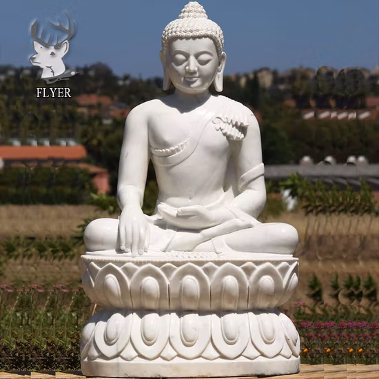 최고의 가격 대리석 동상 아름다운 부처님 돌 조각 손으로 조각 한 대리석 부처님 동상